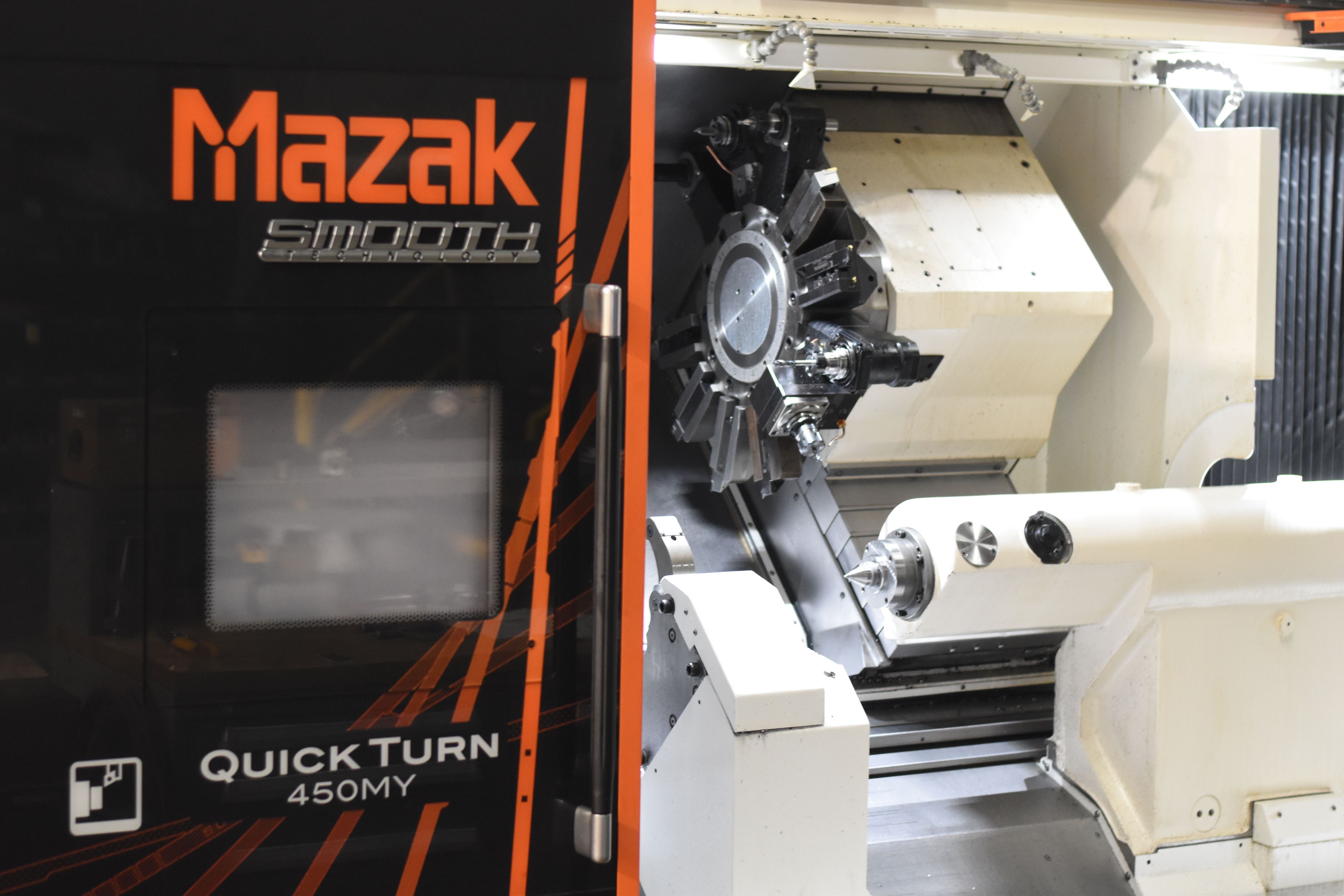 Close-up of Mazak Quick Turn 450MY